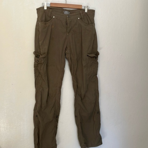 Kuhl women’s patina dye cotton pants with snap roll cuffs size 10 - Picture 1 of 13